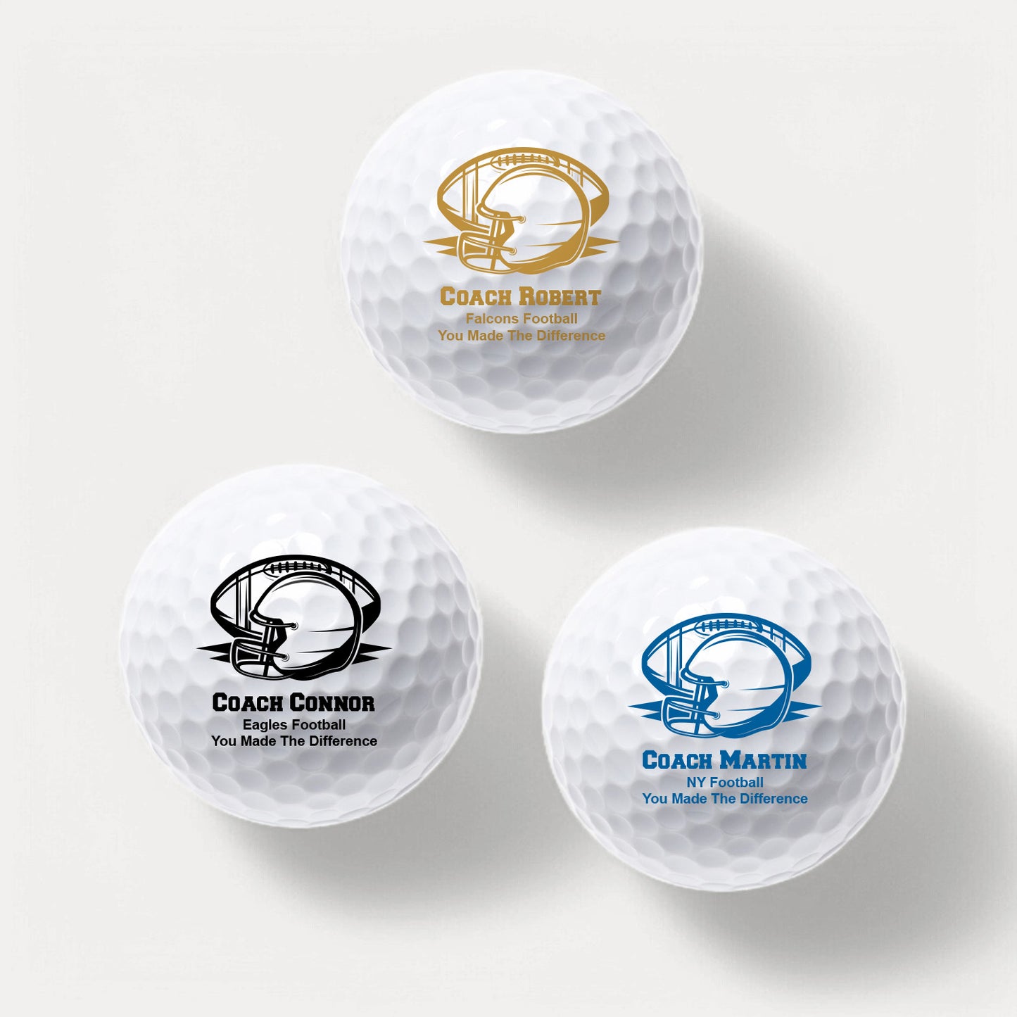 Football Personalized Golf Ball Gift Set