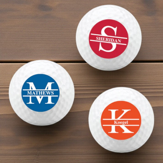 Monogram Personalized Printed Golf Balls
