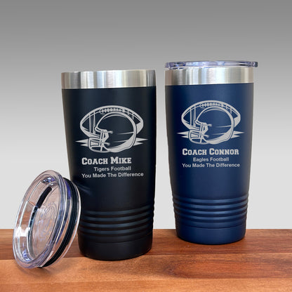 Football Personalized 20 oz. Stainless Steel Tumbler