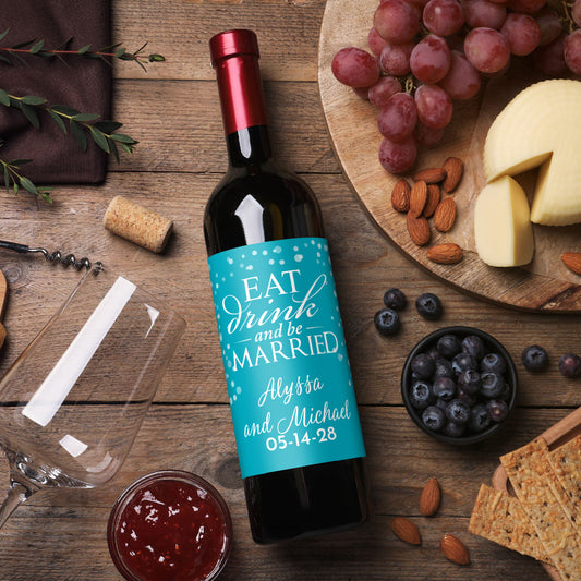 Wedding Personalized Wine Labels (Set of 12)