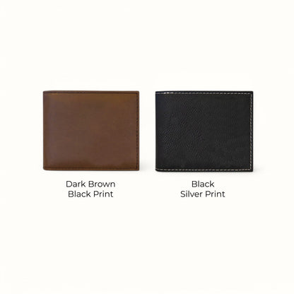 Football Personalized Leather Bi-Fold Wallet