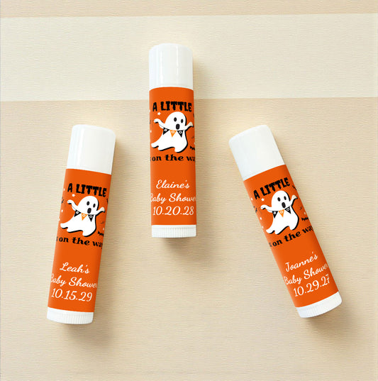 A Little Boo Is On The Way Personalized Lip Balm Favors (Set of 12)