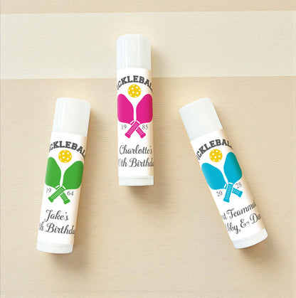 Pickleball Personalized Lip Balm Favors (Set of 12)