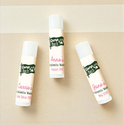 Camp Bach Personalized Lip Balm Favors (Set of 12)