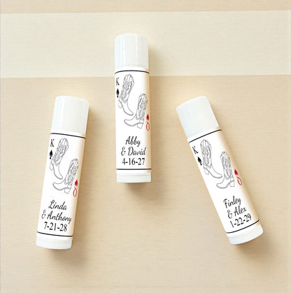 Western Cowboy Boots Personalized Lip Balm Favors (Set of 12)