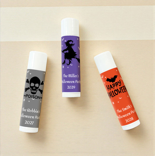 Halloween Personalized Lip Balm Favors (Set of 12)