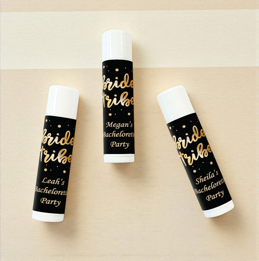 Bride Tribe Personalized Lip Balm Favors (Set of 12)