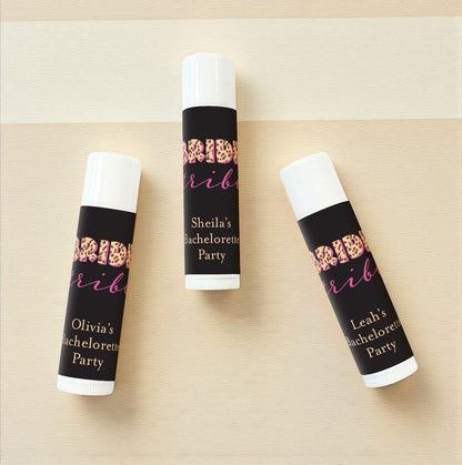 Bride Tribe Animal Print Personalized Lip Balm Favors (Set of 12)