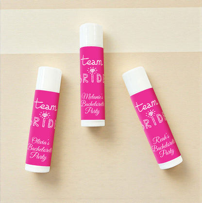 Team Bride Diamond Personalized Lip Balm Favors (Set of 12)