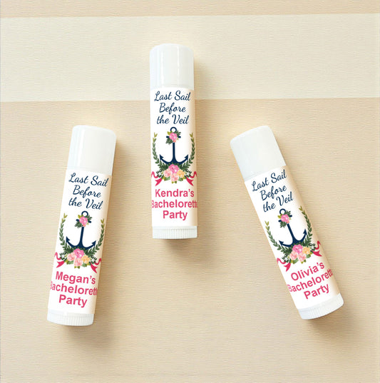 Last Sail Before The Veil Personalized Lip Balm Favors (Set of 12)