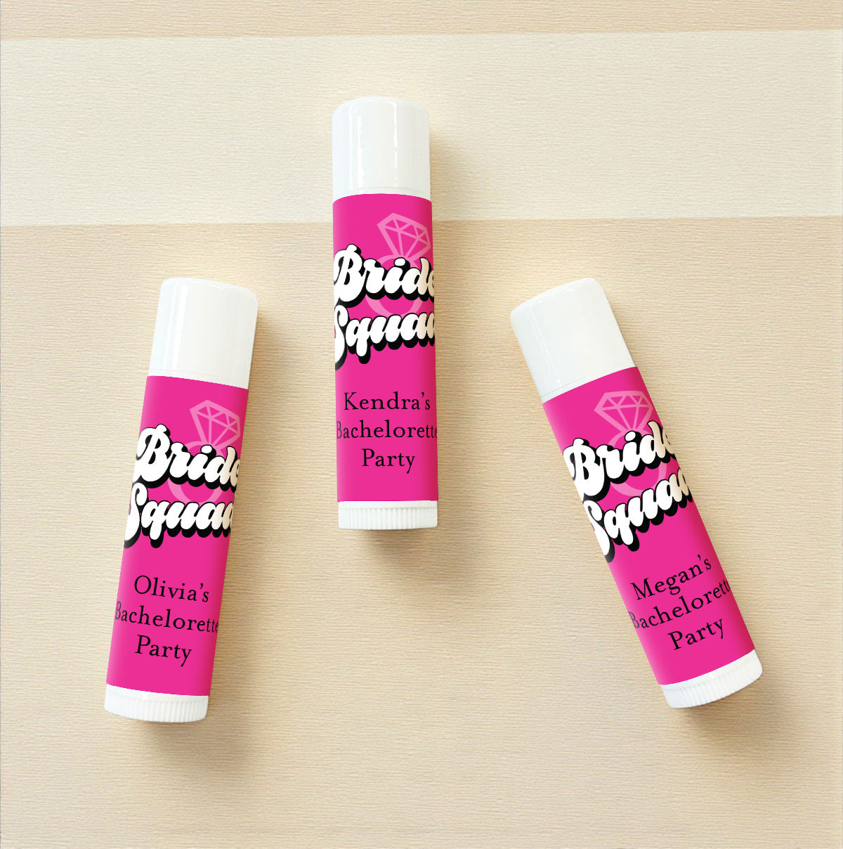 Bride Squad Personalized Lip Balm Favors (Set of 12)