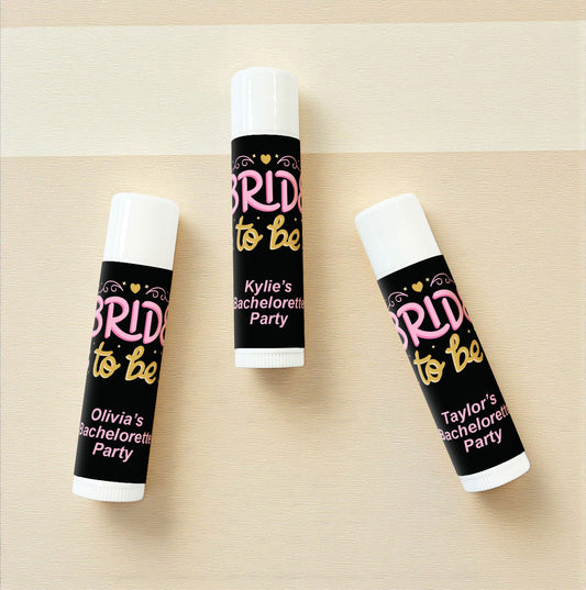 Bride To Be Personalized Lip Balm Favors (Set of 12)