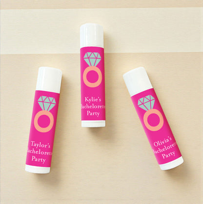 Diamond Ring Personalized Lip Balm Favors (Set of 12)