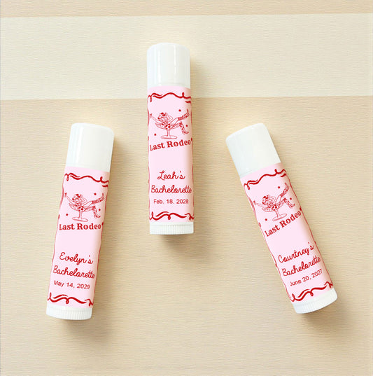 Last Rodeo Personalized Lip Balm Favors (Set of 12)