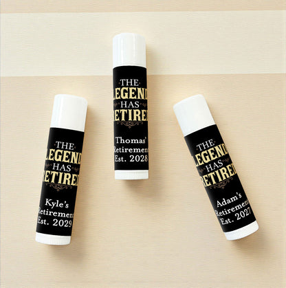 The Legend Has Retired Personalized Lip Balm Favors (Set of 12)