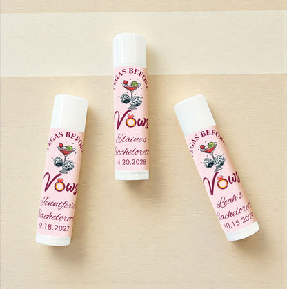 Vegas Before Vows Personalized Lip Balm Favors (Set of 12)