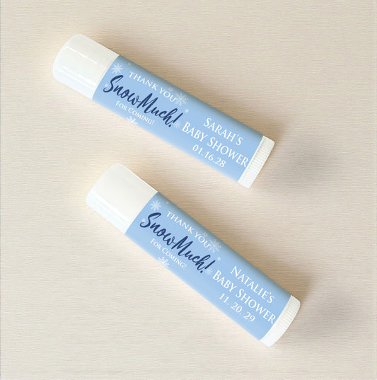 Thank You Snow-Much! Personalized Lip Balm Favors (Set of 12)