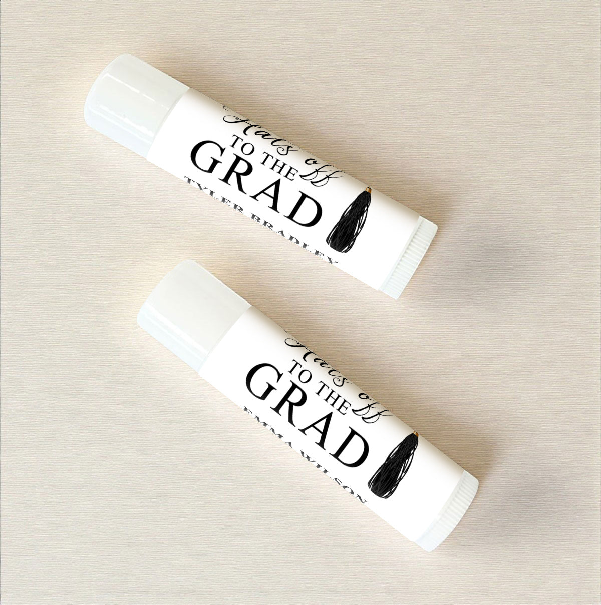 Hats Off The Grad Personalized Lip Balm Favors (Set of 12)