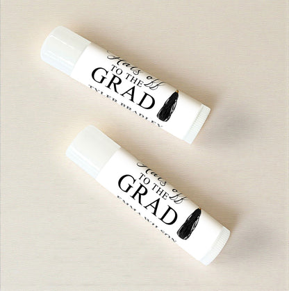 Hats Off The Grad Personalized Lip Balm Favors (Set of 12)