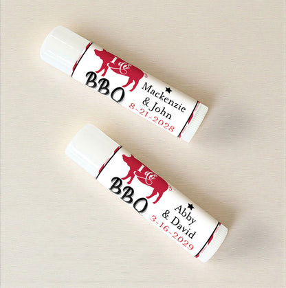 I Do BBQ Personalized Lip Balm Favors (Set of 12)