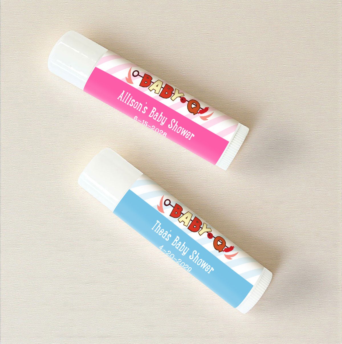 Baby-Q Personalized Lip Balm Favors (Set of 12)
