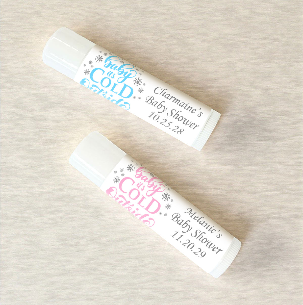 Baby It's Cold Outside Personalized Lip Balm Favors (Set of 12)