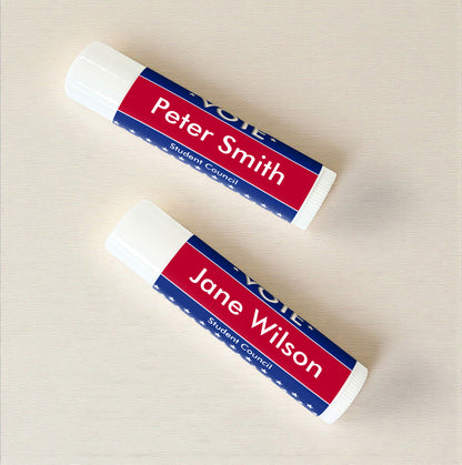 Vote Election Personalized Lip Balm Favors (Set of 12)