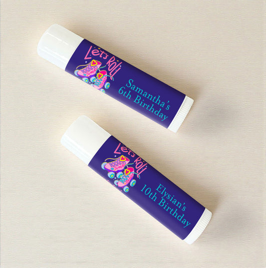 Let's Roll Into Birthday Personalized Lip Balm Favors (Set of 12)