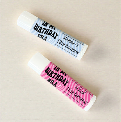 In My Birthday Era Personalized Lip Balm Favors (Set of 12)
