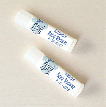 Oh Boy Personalized Lip Balm Favors (Set of 12)