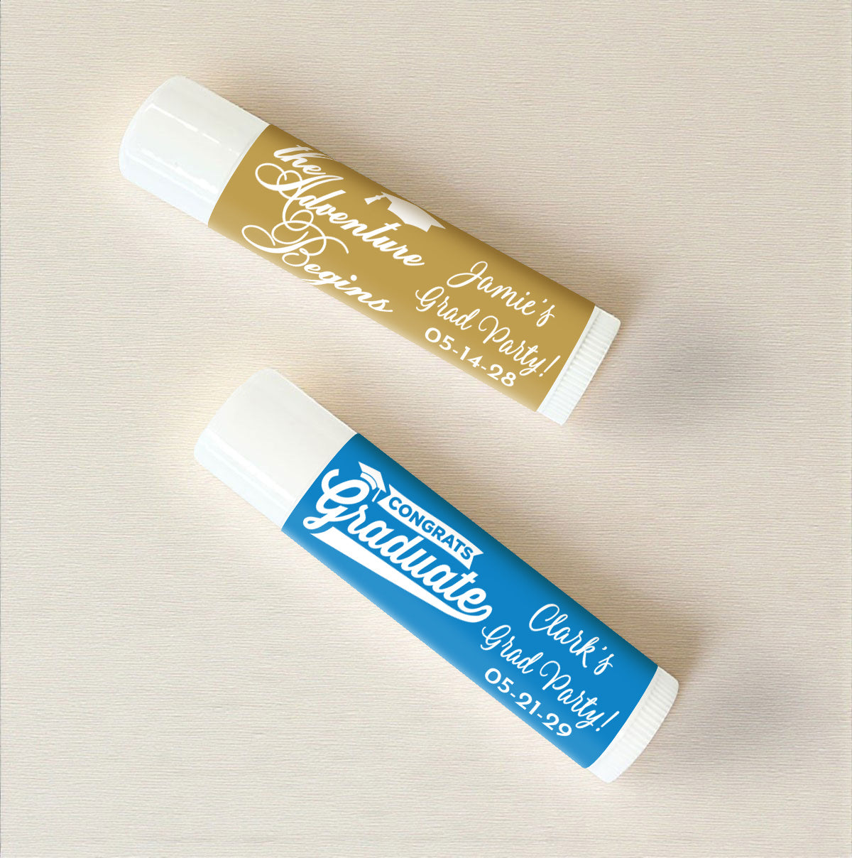 Graduation Personalized Lip Balm Favors (Set of 12)