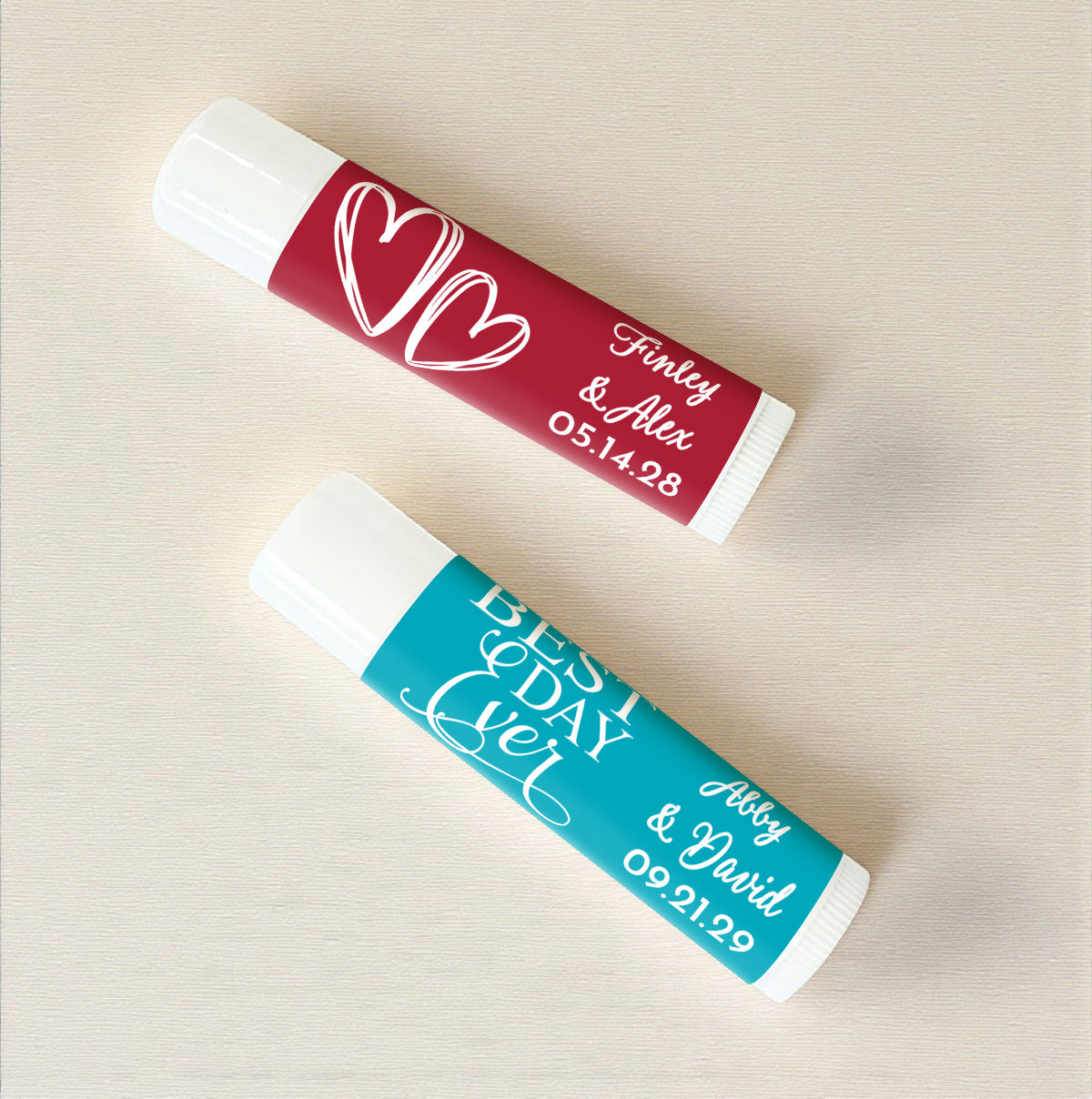 Wedding Personalized Lip Balm Favors (Set of 12)