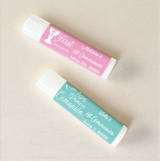 Holy Communion Personalized Lip Balm Favors (Set of 12)