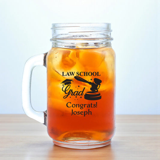 Lawyer Personalized Mason Glass Mug (Set of 18)