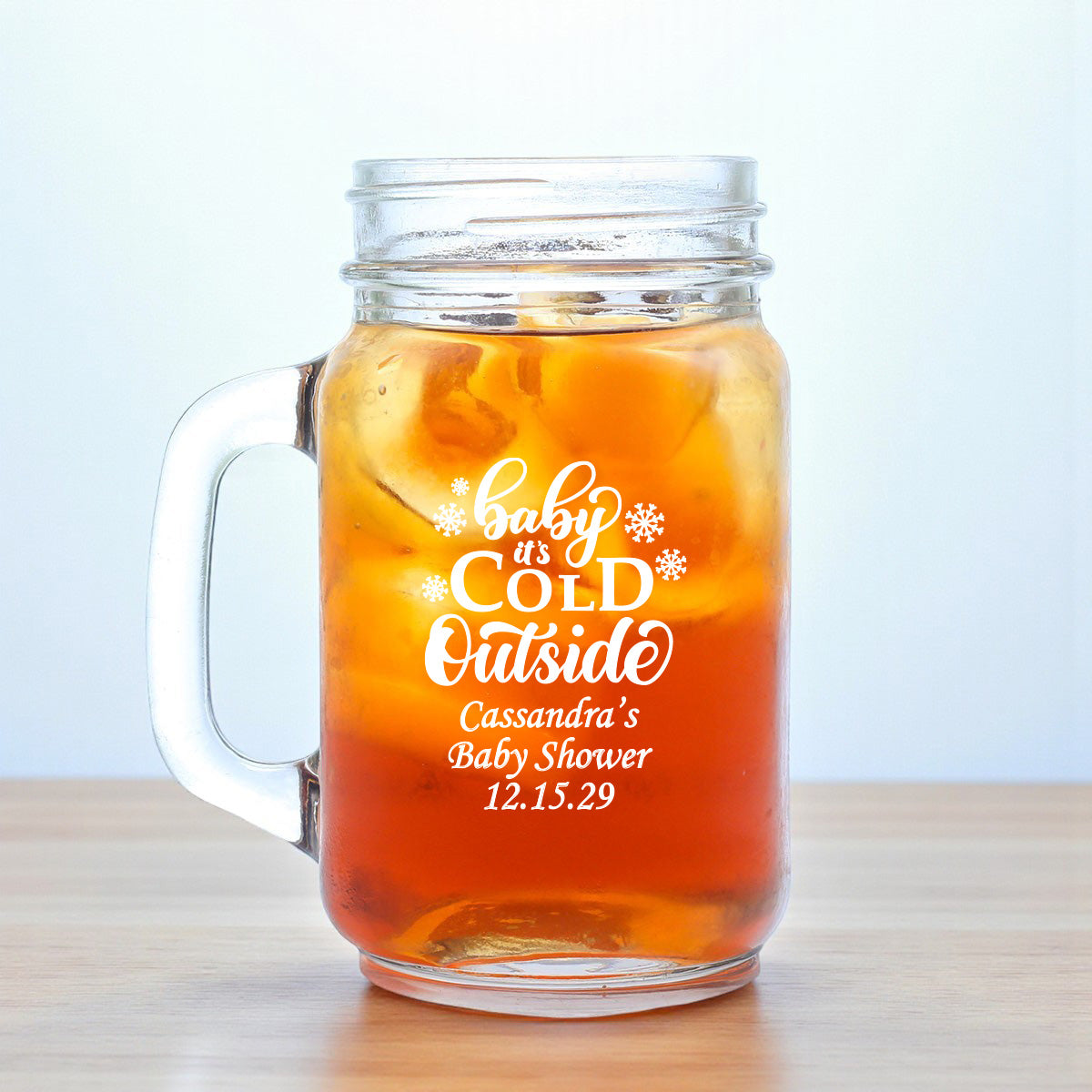 Baby It's Cold Outside Personalized Mason Glass Mug (Set of 18)