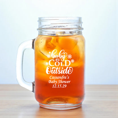 Baby It's Cold Outside Personalized Mason Glass Mug (Set of 18)