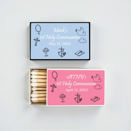 First Holy Communion Personalized Matches (Set of 50)