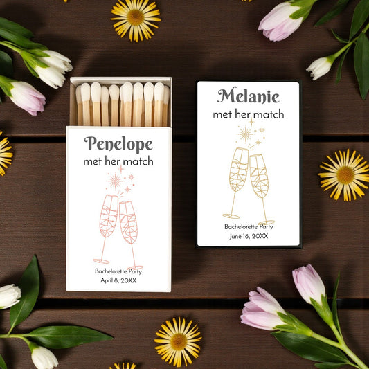 Met Her Match Personalized Matches (Set of 50)