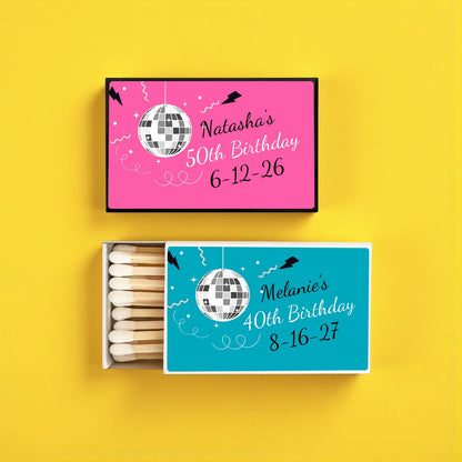 Disco Ball Personalized Matches (Set of 50)