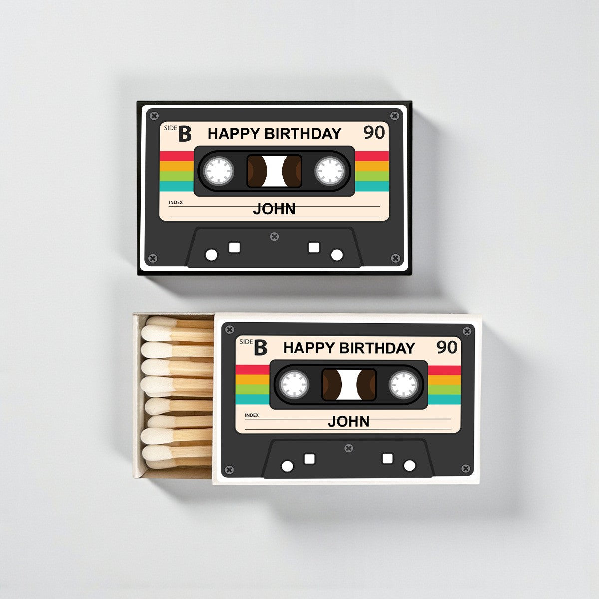 Retro Cassette Tape Personalized Matches (Set of 50)