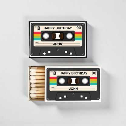 Retro Cassette Tape Personalized Matches (Set of 50)