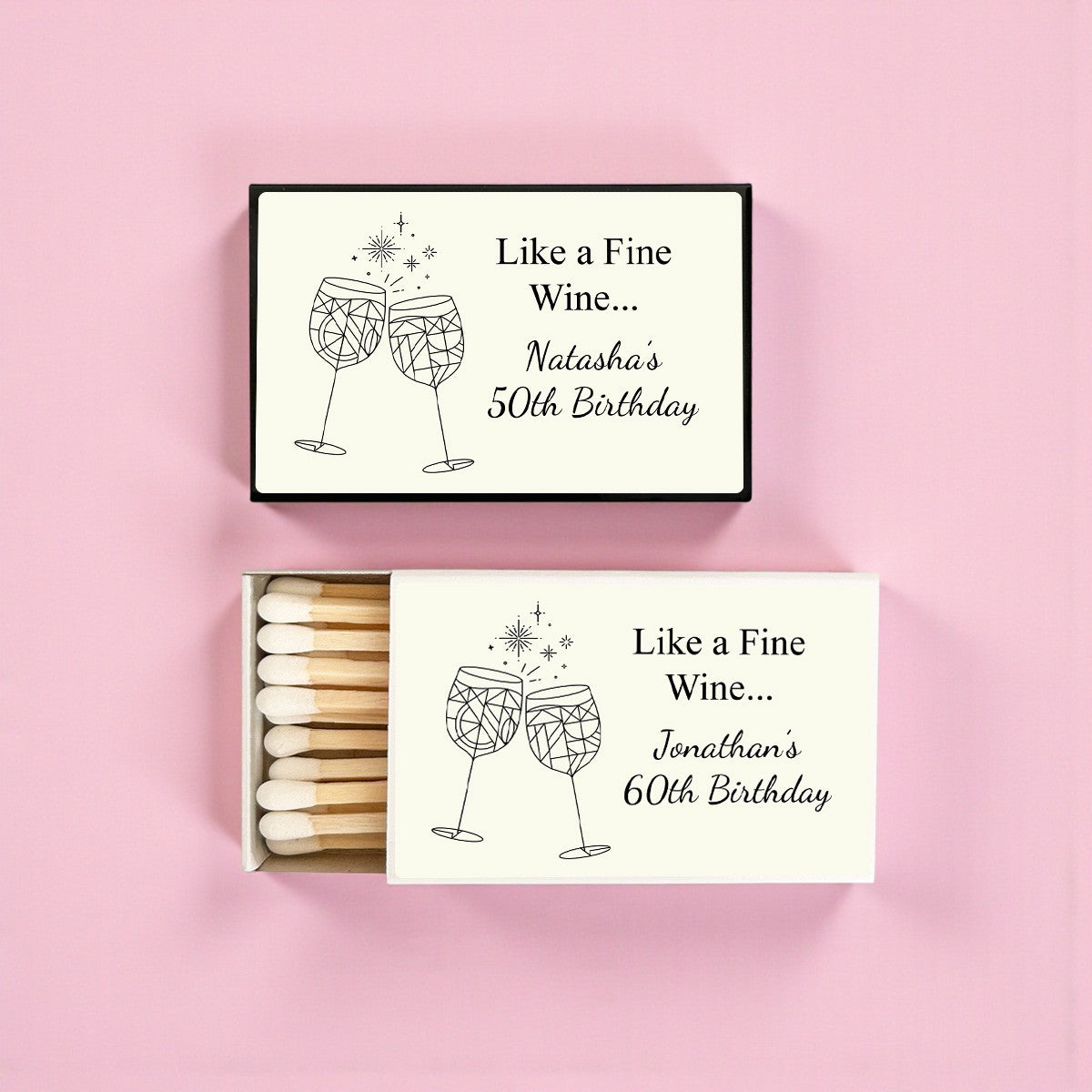 Like A Fine Wine Personalized Matches (Set of 50)