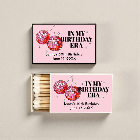 In My Birthday Era Personalized Matches (Set of 50)