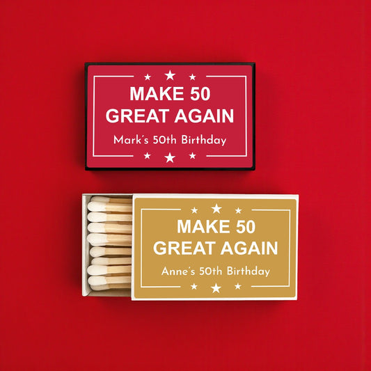 Make Age Great Again Personalized Matches (Set of 50)