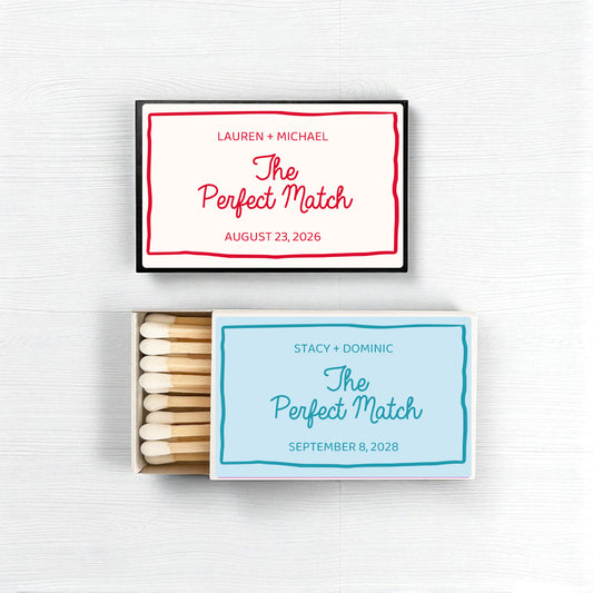 The Perfect Match Handwritten Personalized Matches (Set of 50)