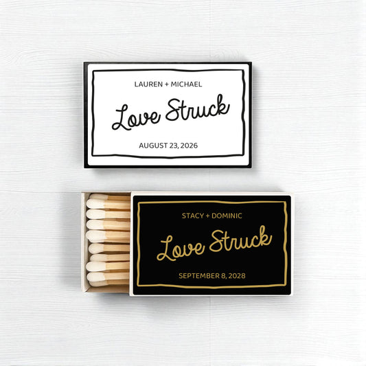Love Struck Handwritten Personalized Matches (Set of 50)