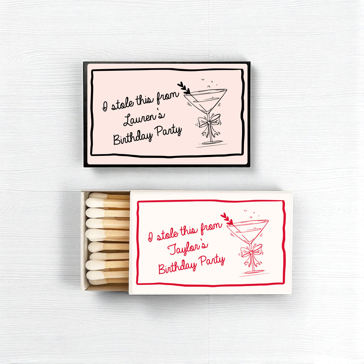Martini Party Personalized Matches (Set of 50)