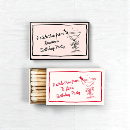 Martini Party Personalized Matches (Set of 50)