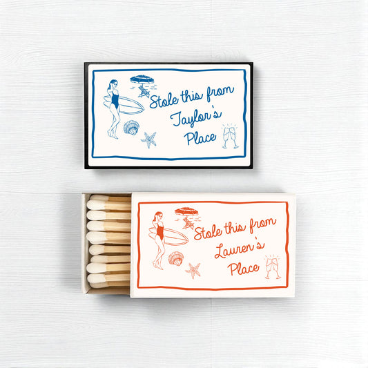 Summer Beach Personalized Matches (Set of 50)