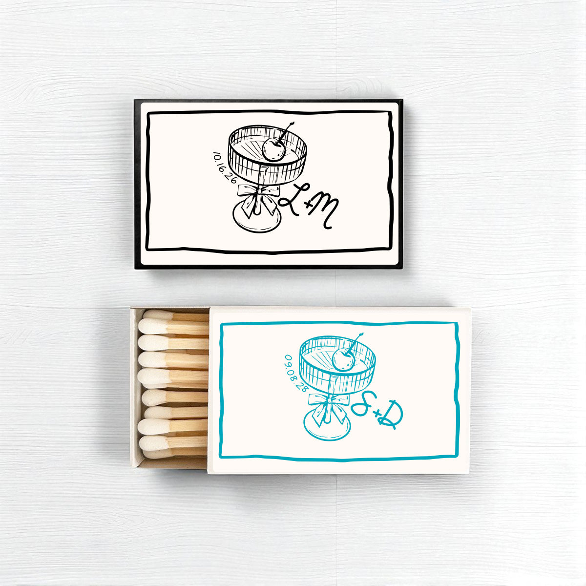 Cocktail Personalized Matches (Set of 50)
